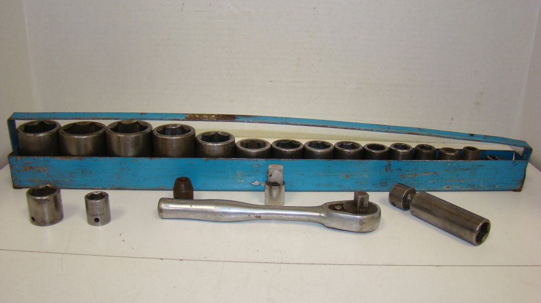 SET OF 15 SOCKETS , RATCHET & ADAPTER (1 of 5)