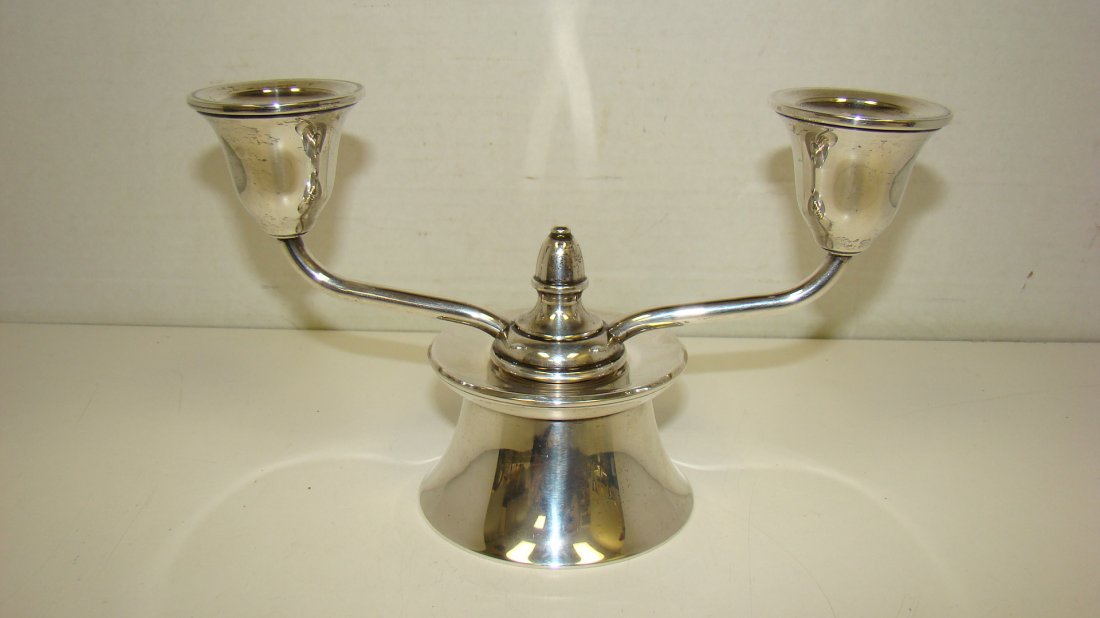 GORHAM STERLING DOUBLE CANDLEHOLDER (1 of 10)
