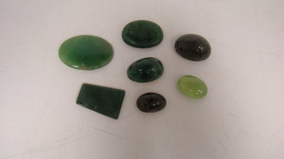 7 CUT & POLISHED JADITE & NEPHRITE PIECES (1 of 6)