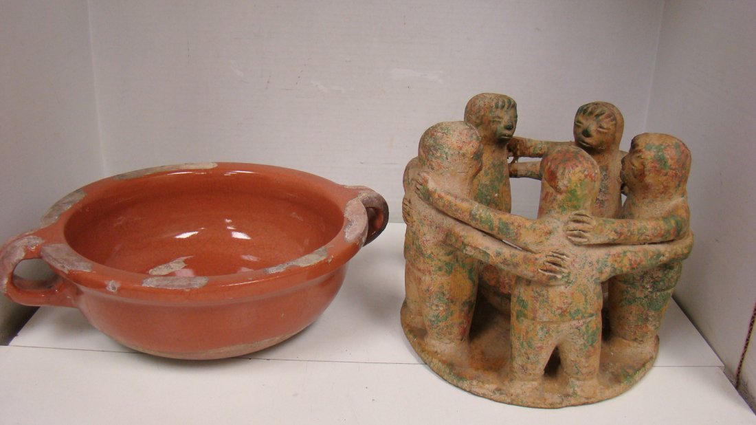 POTTERY BOWL & NATIVE STYLE POTTERY CENTERPIECE (1 of 6)