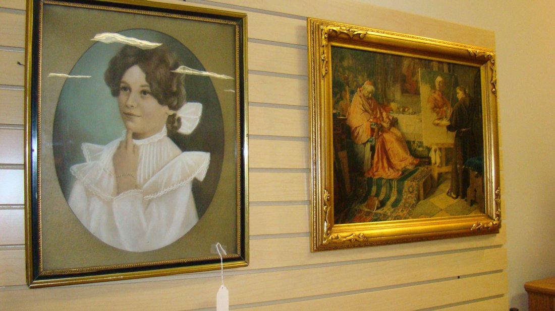 VINTAGE FRAMED PORTRAIT & PRINT (1 of 6)