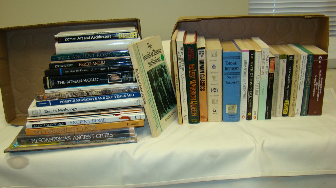 2 BOXES VARIOUS BOOKS ON ANCIENT ROME (1 of 3)