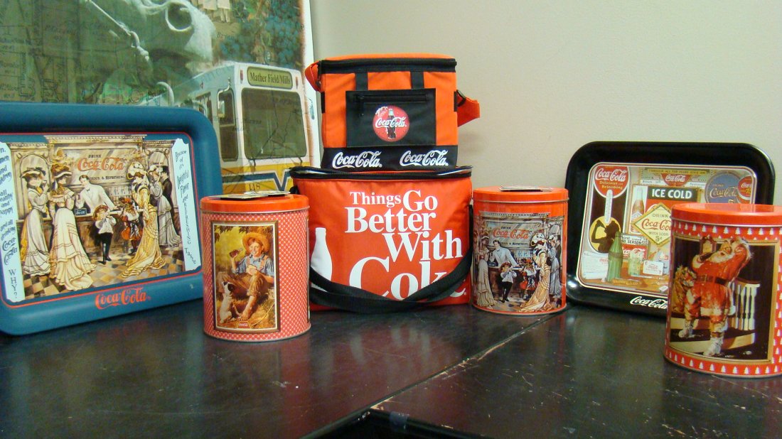 Coca Cola Items - Trays, Tins and More: Coca Cola Items - Trays, Tins and Magnets and Soft Lunch Bag