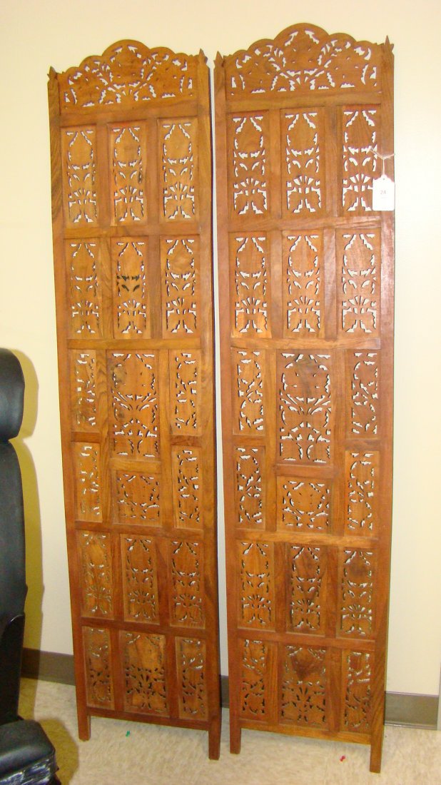 2 EAST ASIAN CARVED WOOD PANELS (1 of 4)