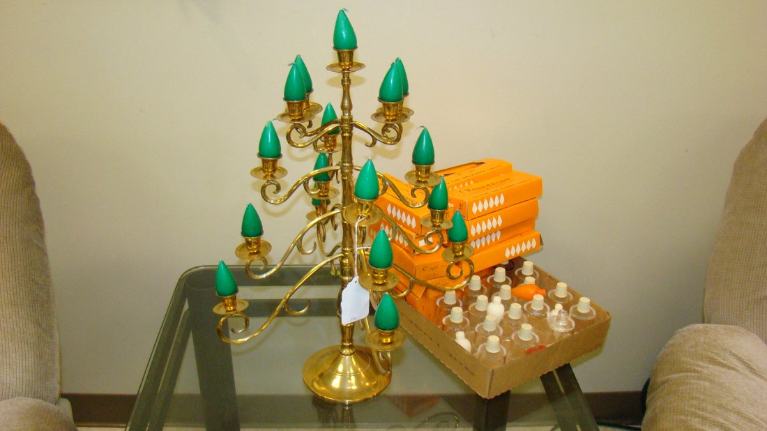 BRASS CHRISTMAS TREE CANDLE HOLDER (1 of 3)