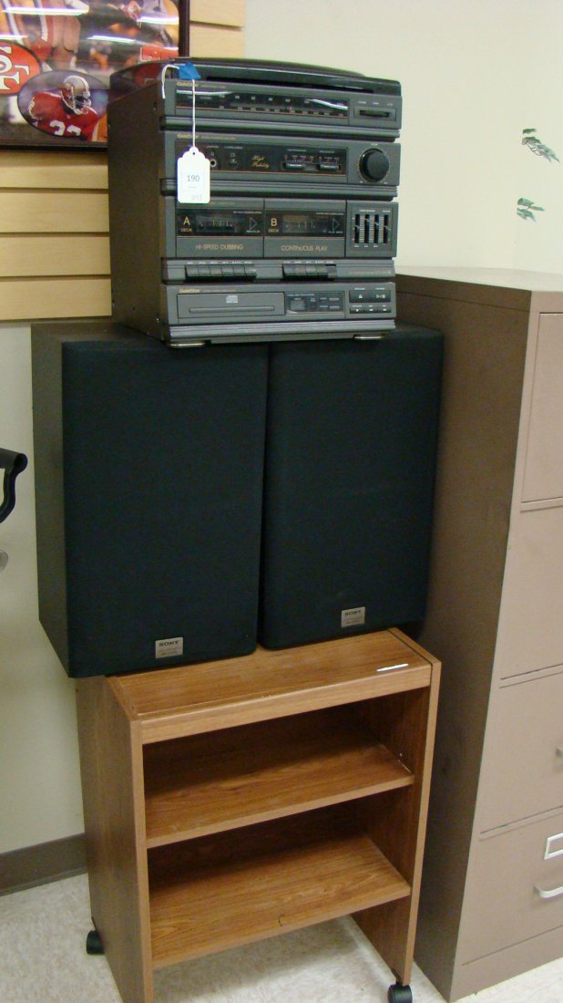 GOLDSTAR STEREO-SPEAKERS & CART (1 of 3)
