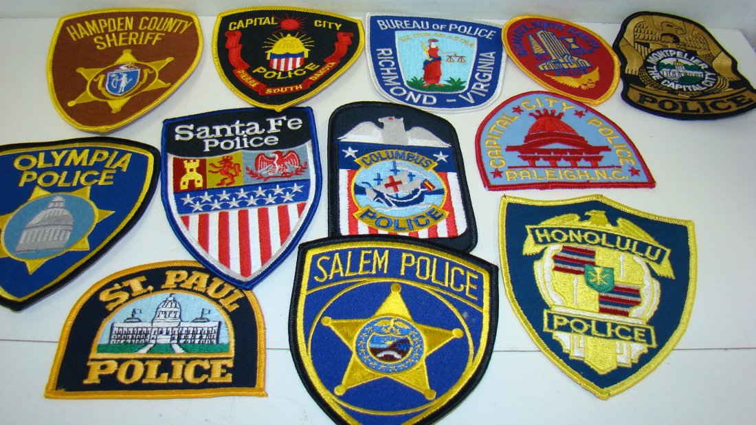 12 VARIOUS LAW ENFORCEMENT PATCHES (1 of 5)