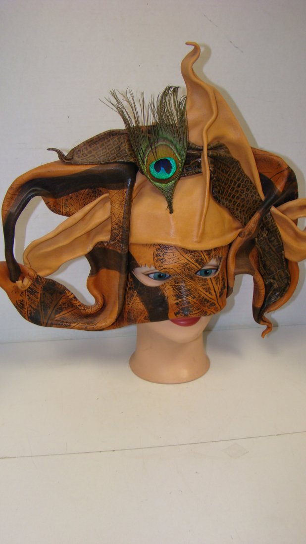 SCULPTURED LEATHER MASK, SGND EMI '08 (1 of 7)