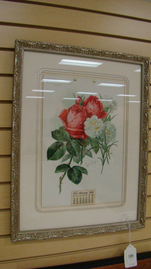 1904 FRAMED ADVERTISING CALENDAR (1 of 6)