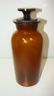 10'' VINTAGE BROWN GLASS APOTHECARY JAR - 4