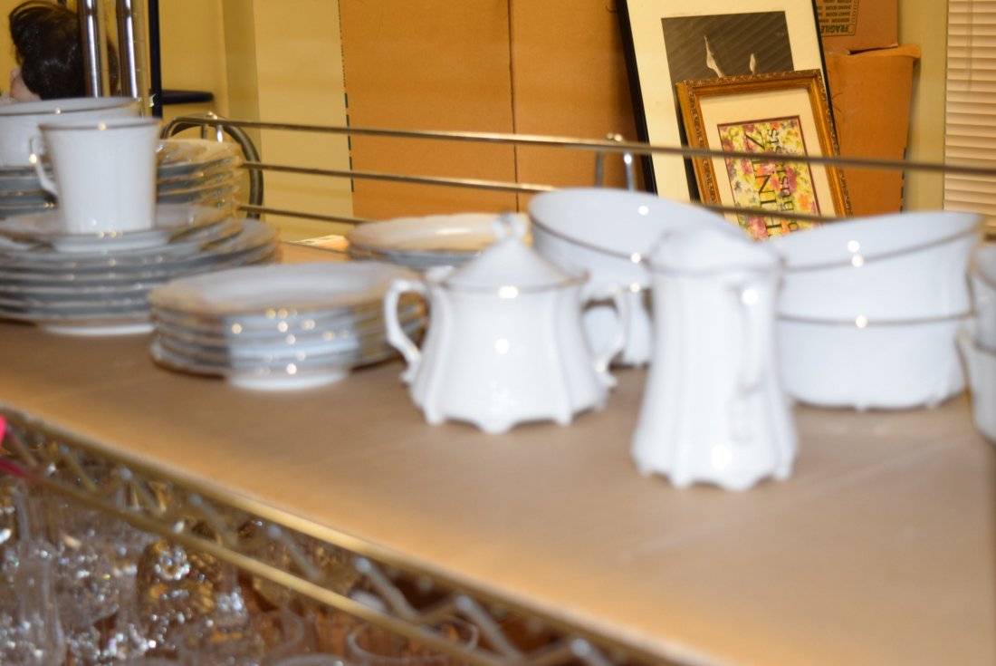 SHELF-35 PCS HUTCHENREUTHER WHITE CHINA (1 of 2)