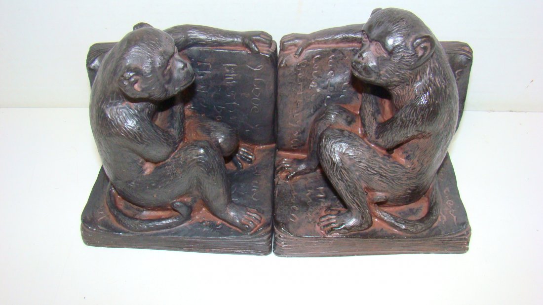 PR RESIN MONKEY BOOKENDS (1 of 6)