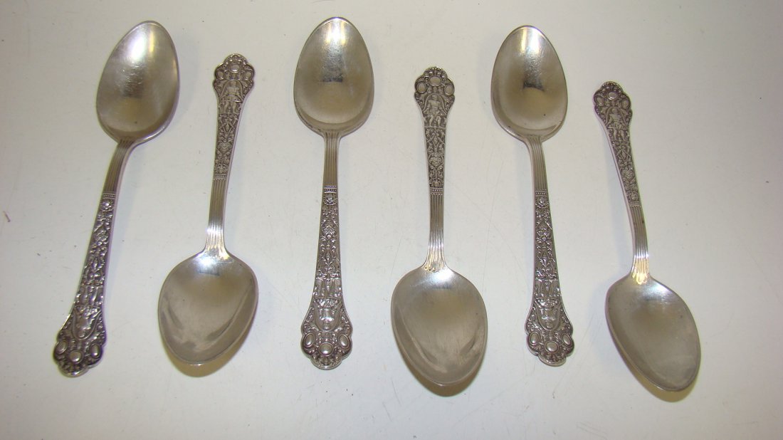 6 GORHAM STERLING TEASPOONS (1 of 10)