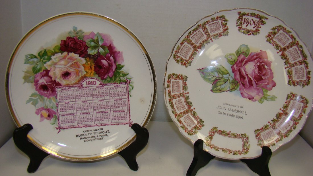 1909 & 1910 CALENDAR PLATES (1 of 8)