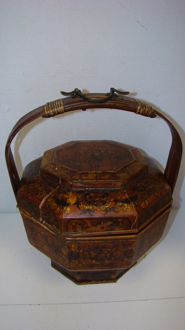 VTG HP LACQUER WOOD BASKET (1 of 7)