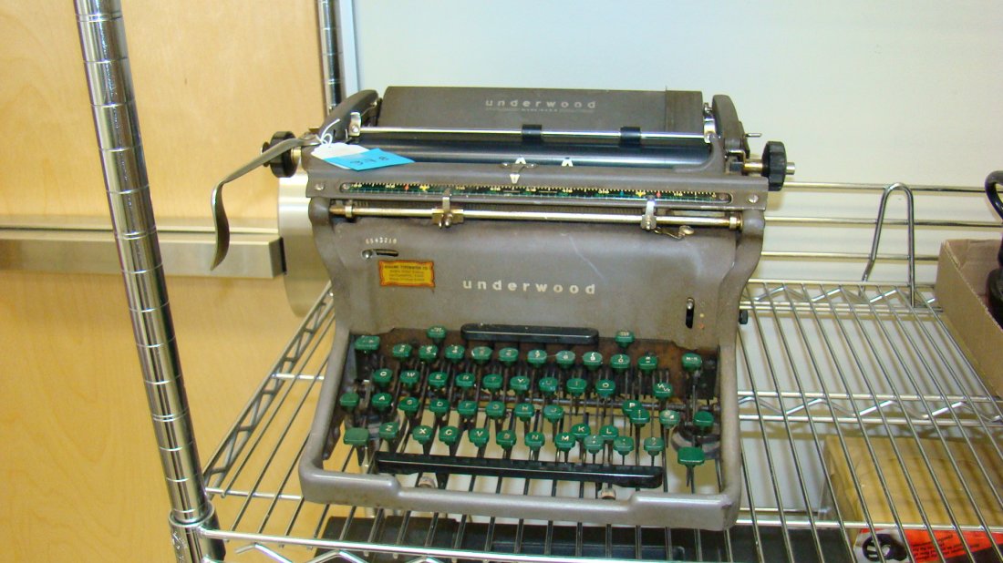 ANTIQUE UNDERWOOD MANUAL TYPEWRITER: ANTIQUE UNDERWOOD MANUAL TYPEWRITER - KEYS STICK - NEEDS CLEANING AND RECONDITIONING - HEAVY - BUYER BEWARE SHIPPING WILL BE EXPENSIVE - NO CASE-