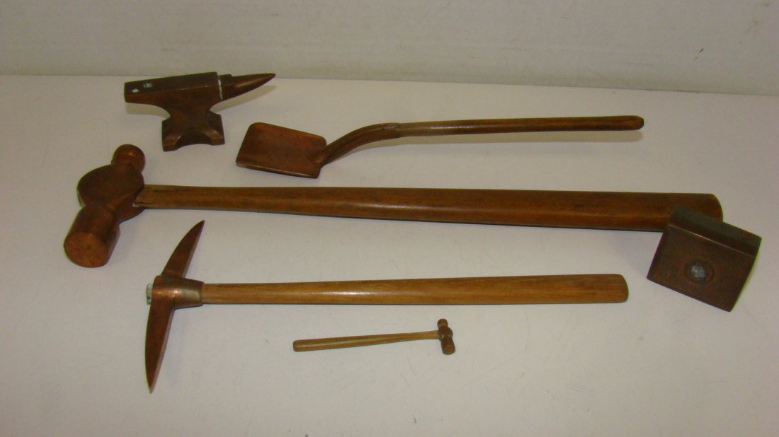 6 HAND MADE COPPER TOOL REPLICAS (1 of 6)