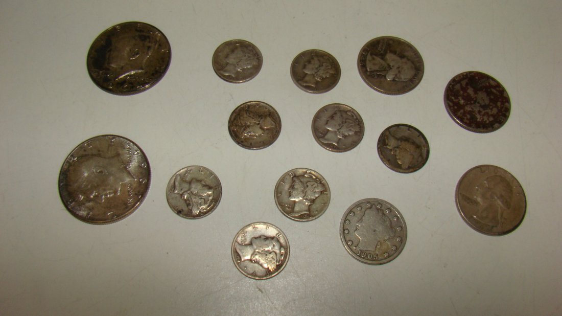 14 VARIOUS US MOSTLY SILVER COINS (1 of 8)