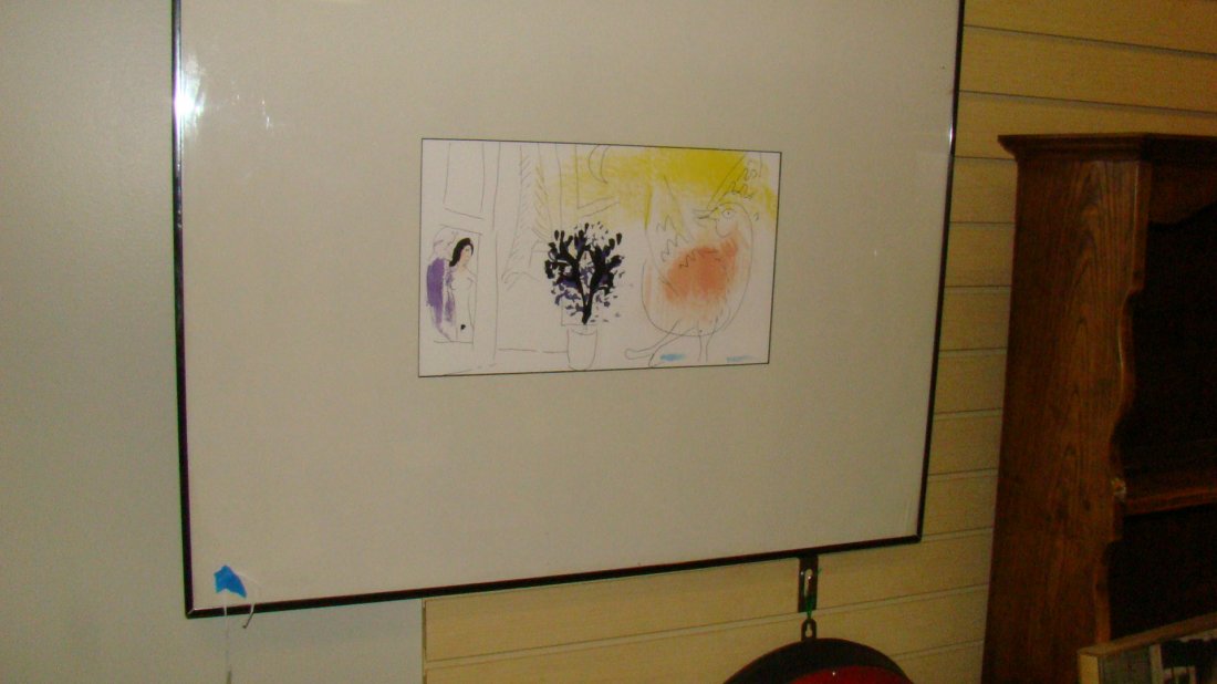 MARC CHAGALL ''RED ROOSTER'' LITHOGRAPH (1 of 4)