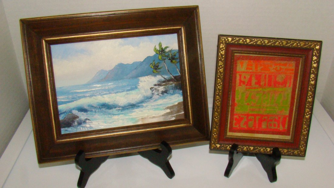 2 SMALL HAWAIIAN THEME PAINTINGS (1 of 8)