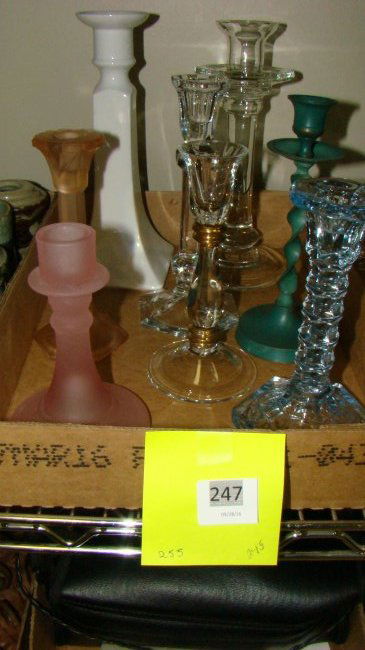 BOX-8 VARIOUS CANDLE STICKS (1 of 2)