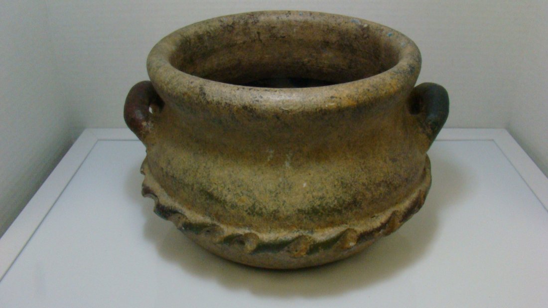 CONTEPORARY 2 HANDLE POTTERY FLOWER POT (1 of 5)
