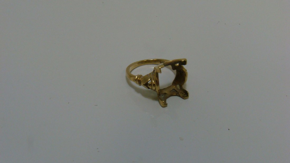 VINTAGE 14K GOLD RING-MISSING CENTER STONE (1 of 6)