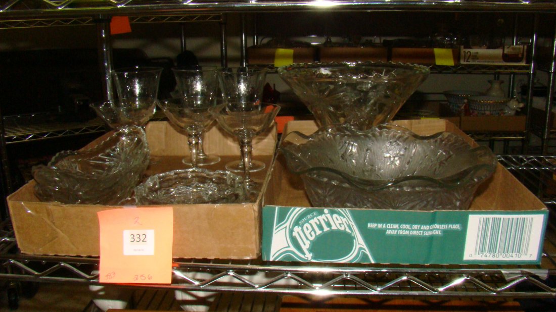 2 BOXES - VARIOUS GLASSWARE (1 of 3)