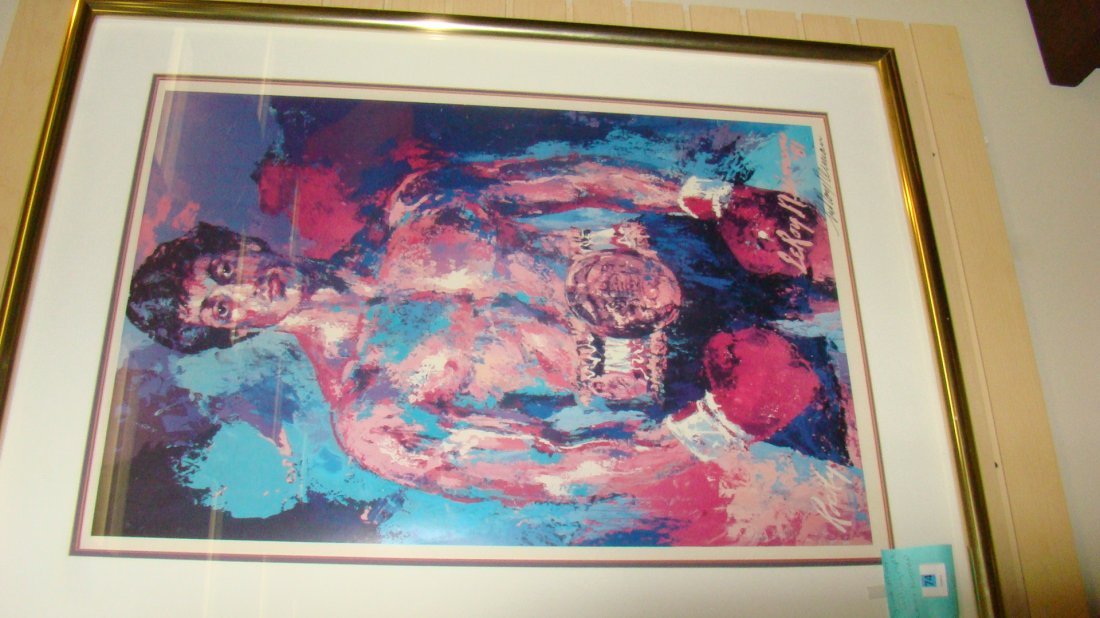 SIGNED LEROY NEIMAN OFFSET LITHOGRAPH OF ROCKY (1 of 4)