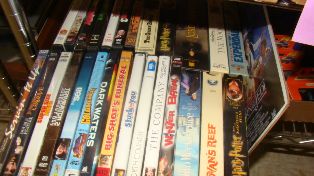 BOX-VARIOUS DVD'S & VHS MOVIES (1 of 2)