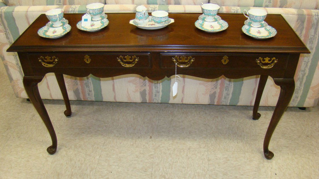WALNUT HALL TABLE - QUEEN ANNE LEGS (1 of 4)