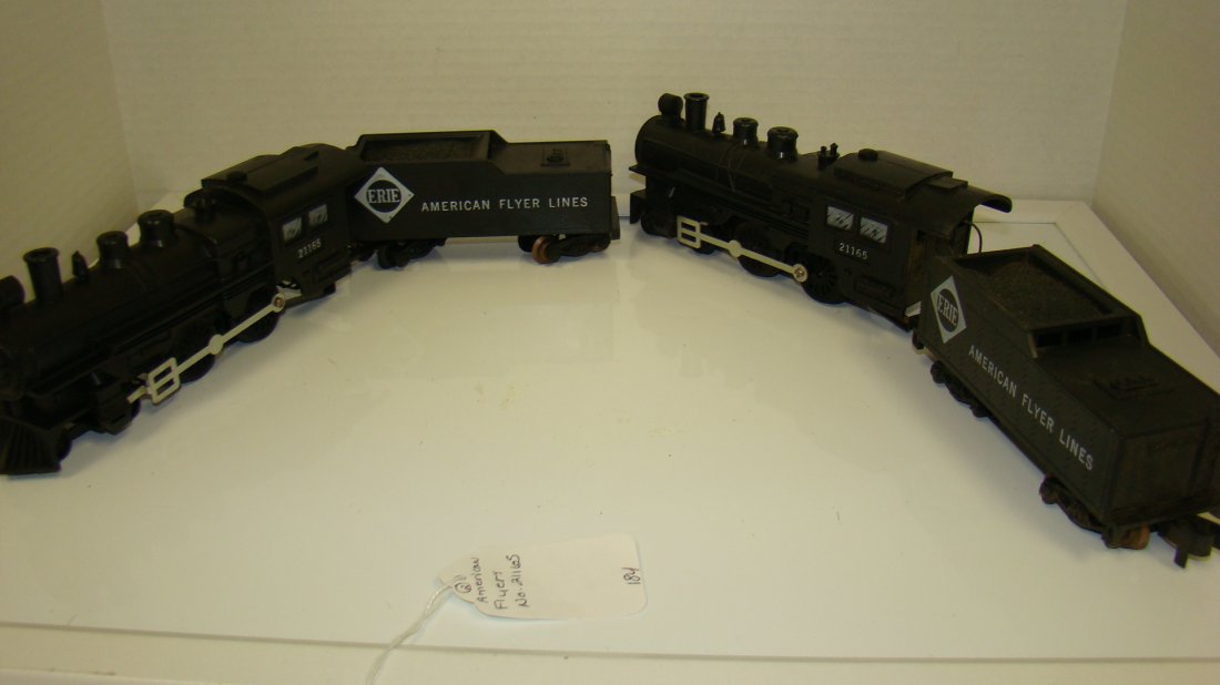 2 AMERICAN FLYER NO. 21165 LOCOMOTIVE AND TENDERS: 2 AMERICAN FLYER NO. 21165 LOCOMOTIVES AND TENDERS - UNTESTED - FROM THE COLLECTION OF A 97 YEAR OLD CERTIFIED LIONEL REPAIR PERSON