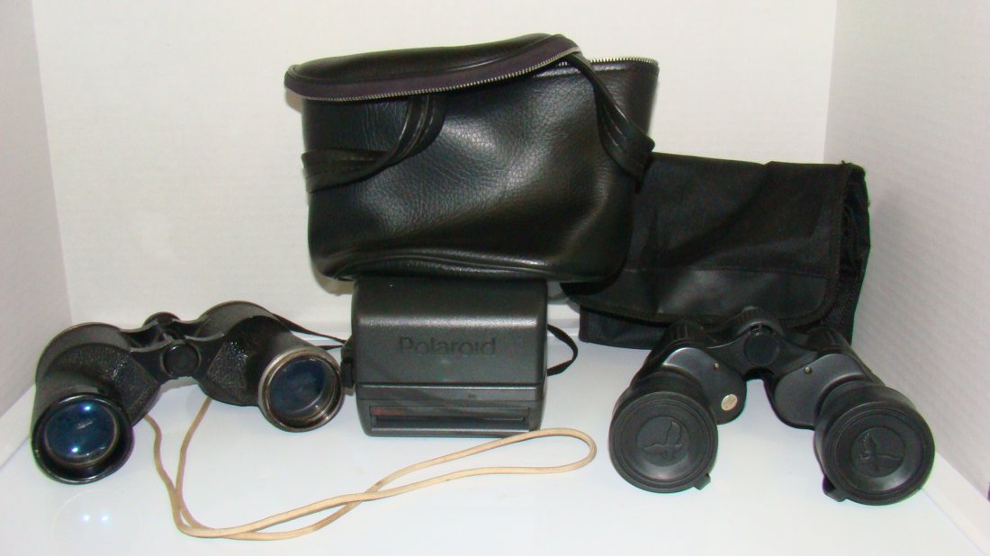 2 PRS BINOCULARS & A POLAROID CAMERA (1 of 9)