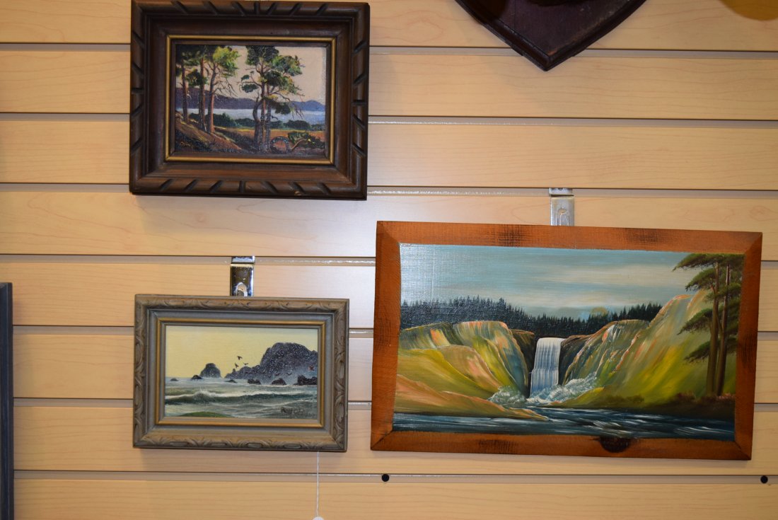 2 SMALL PAINTINGS BY ROY OLIVER AND 1 BY THOMAS DO (1 of 5)