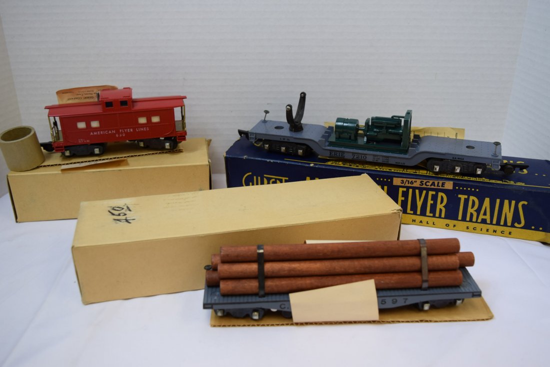 3 AMERICAN FLYER ROLLING CARS 3/16'' (1 of 5)