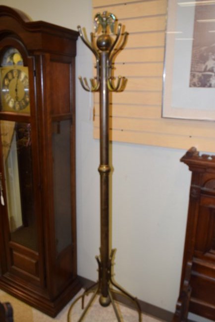 ANTIQUE BRASS COAT STAND (1 of 3)