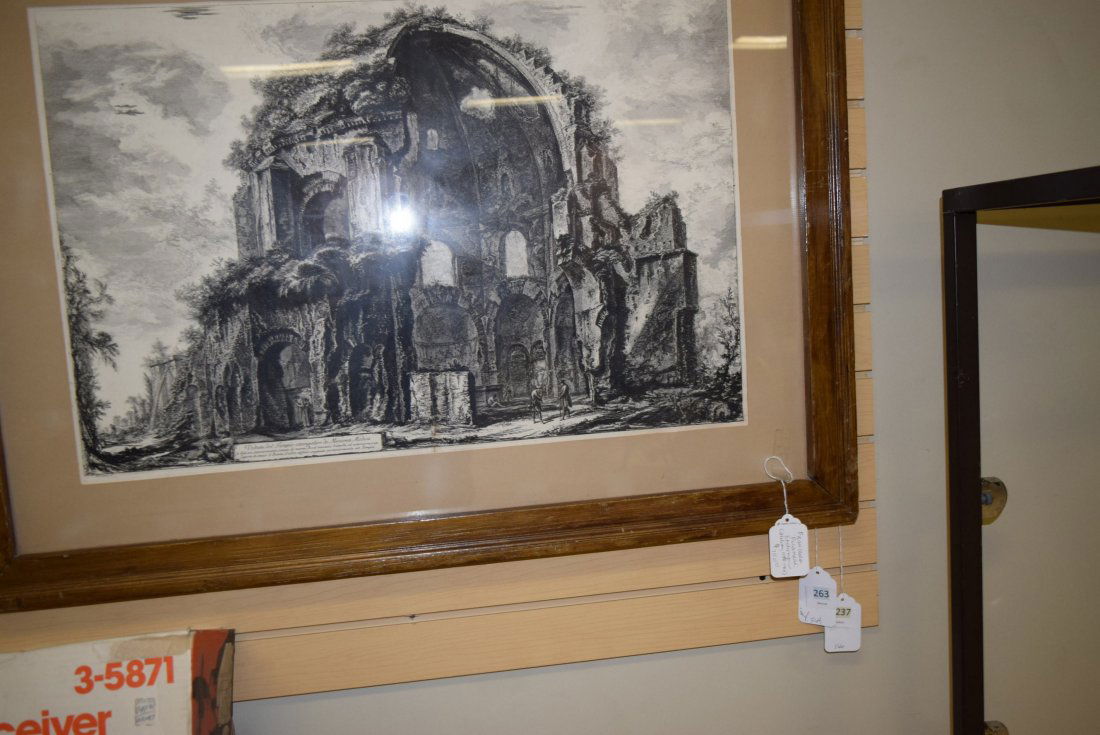 FRANCESCO PIRANESI ETCHING ON PAPER. TITLED-VEDUTA (1 of 1)