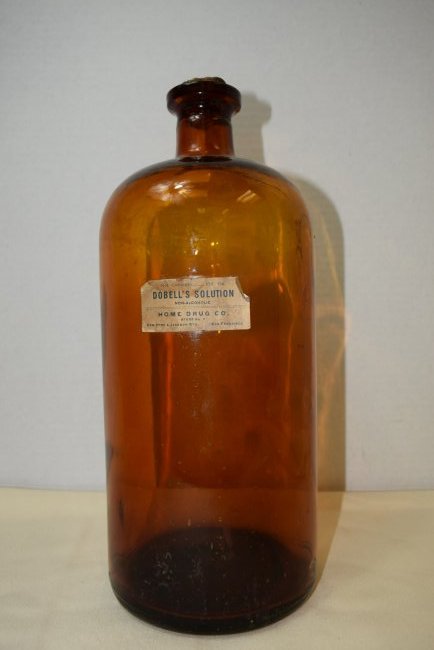 LARGE AMBER APOTHECARY PHARMACY BOTTLE (1 of 5)