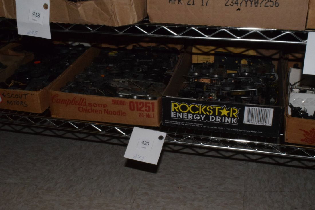 LARGE SHELF LOT WITH LIONEL TRUCKS-ENGINES & PARTS (1 of 5)