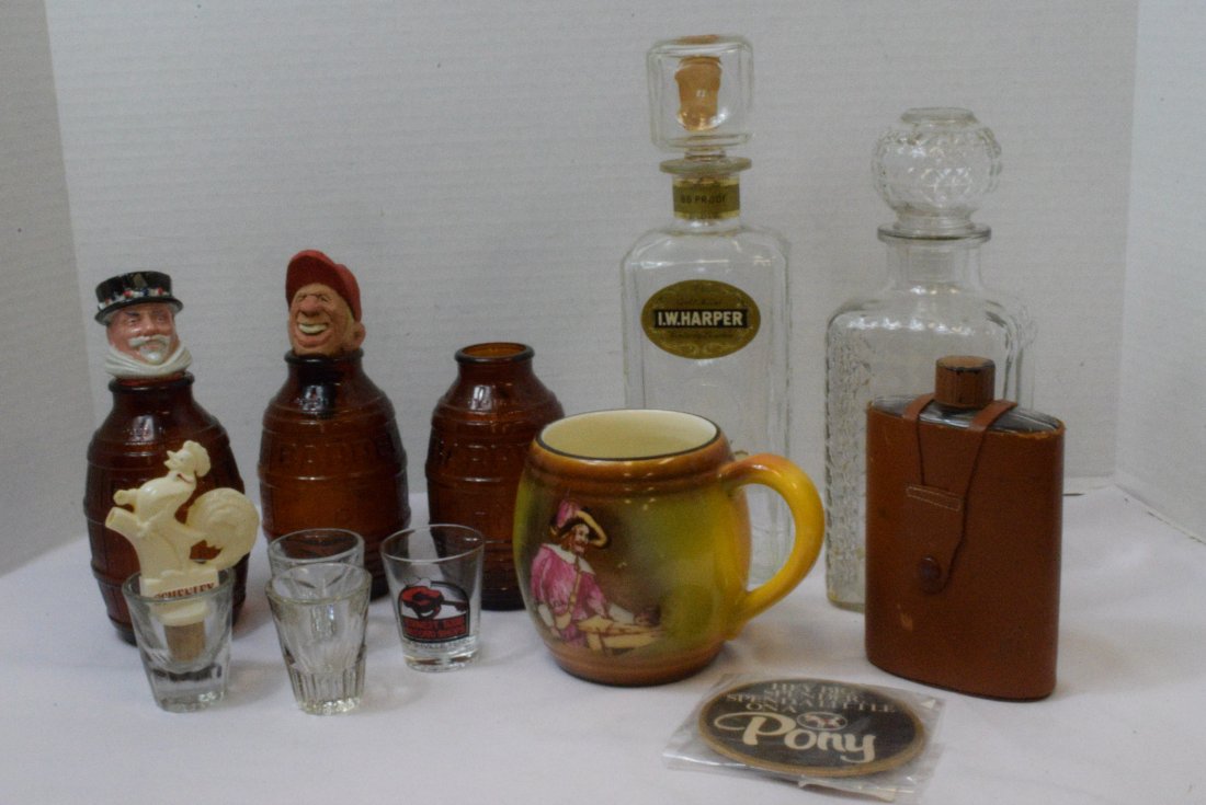 WAD BOTTLE STOPPERS-DECANTERS; SHOT GLASSES; FLASK (1 of 5)