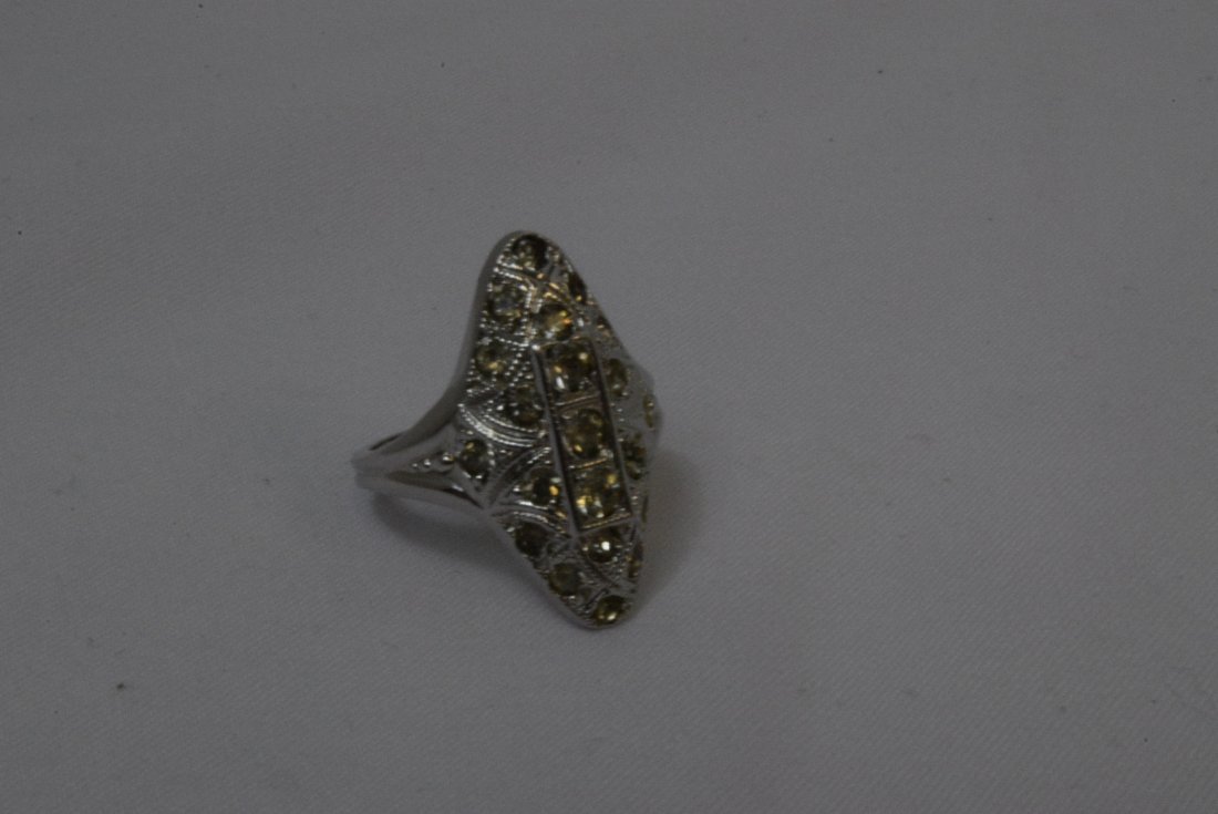 STERLING RING WITH SIMULATED DIAMOND STONES (1 of 6)
