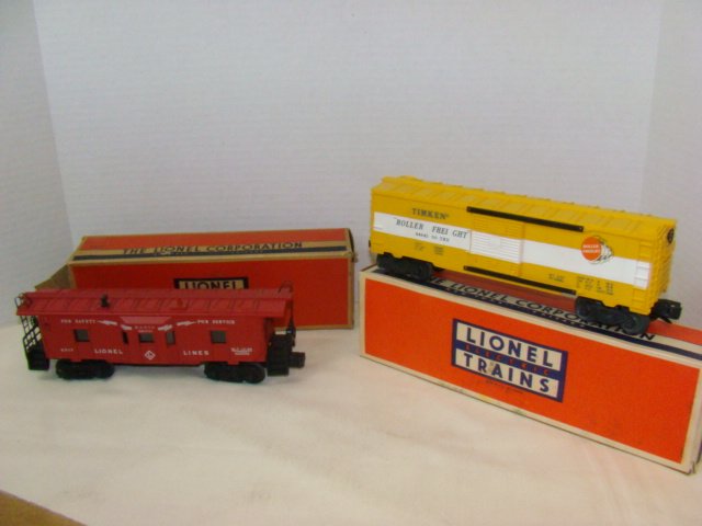 TIMKEN BOXCAR & RADIO EQUIPPED CABOOSE -NIB (1 of 6)