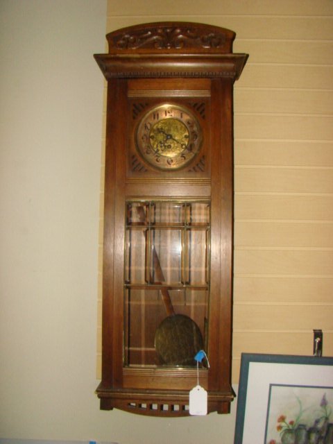 ANTIQUE GUSTAV BECKER WALL CLOCK (1 of 6)