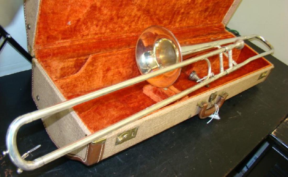 1912 F E OLDS & SON SILVER ENGRAVED TROMBONE IN CA