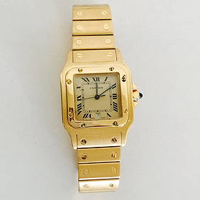 Cartier Santos Quartz 18k Gold (1 of 5)