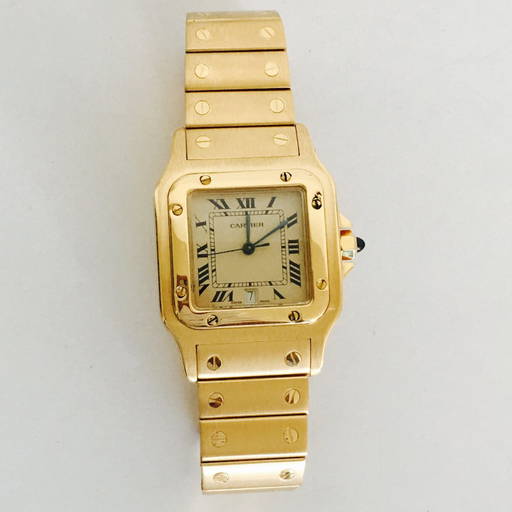 Cartier Santos 100 Midsize All Gold 18k