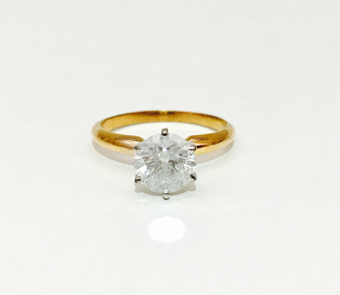 14K. Tiffany Style 1.45 Carat Diamond Engagement Ring (1 of 7)
