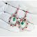 14K; Super Burma Ruby, Emerald & VS-F Diamond earrings - 2
