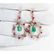 14K; Super Burma Ruby, Emerald & VS-F Diamond earrings - 3