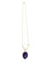 14K Gold 35 carat Amethyst & Diamond Pendant / NECKLACE - 3